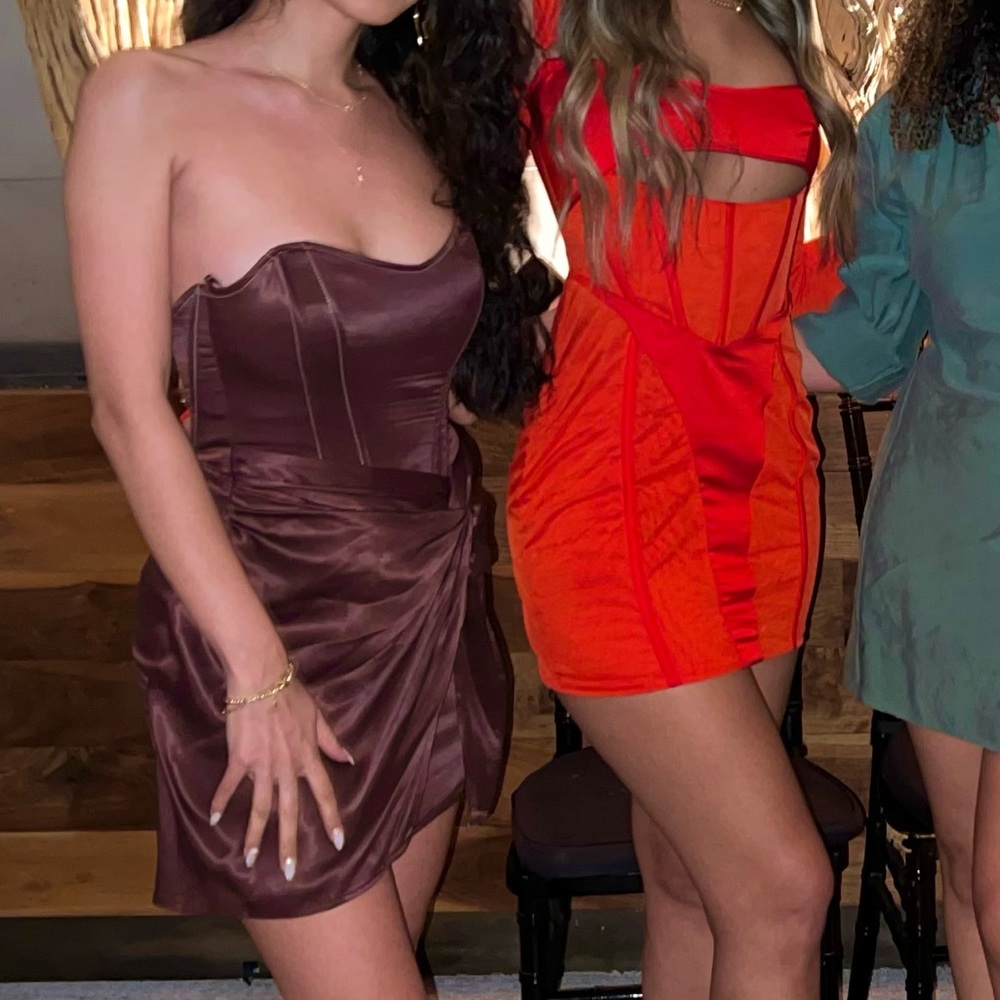 Zara Brown short dress